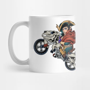 Empire on Wheels: Napoleon Bonaparte on a Motorcycle Mug